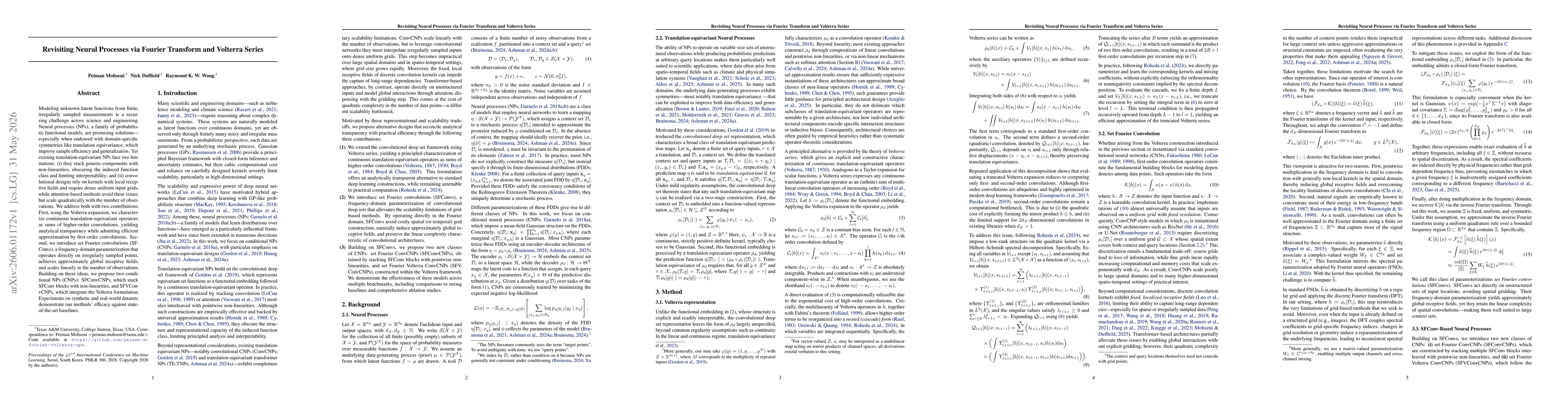 Thumbnail for Revisiting Neural Processes via Fourier Transform and Volterra Series