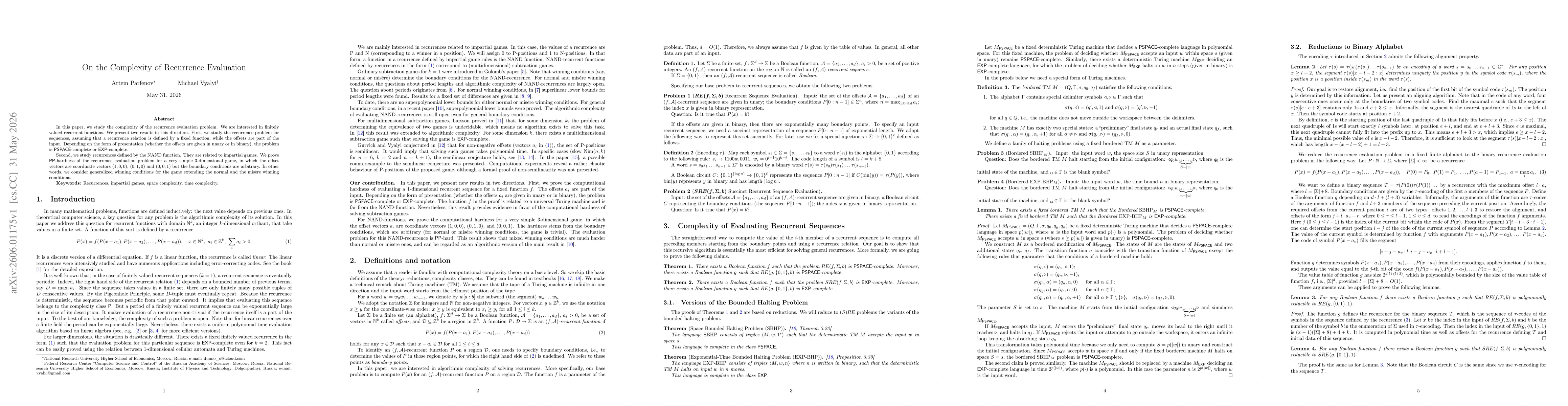 Thumbnail for On the Complexity of Recurrence Evaluation