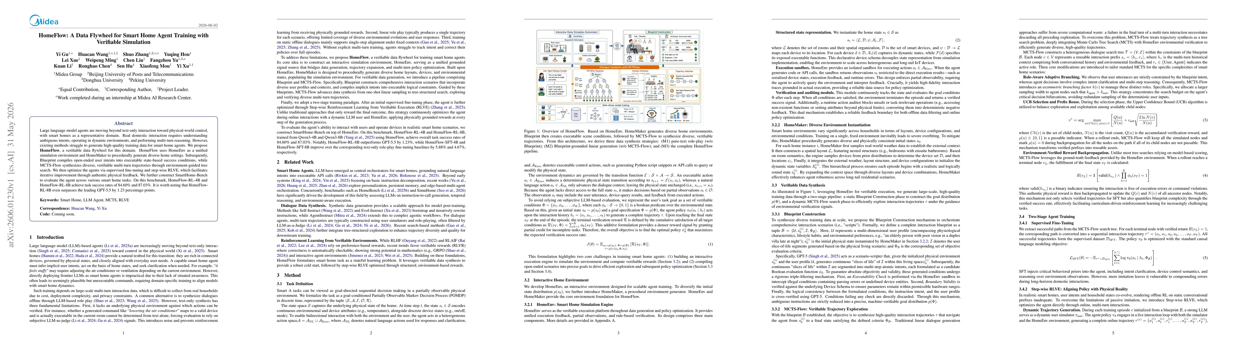 Thumbnail for HomeFlow: A Data Flywheel for Smart Home Agent Training with Verifiable Simulation