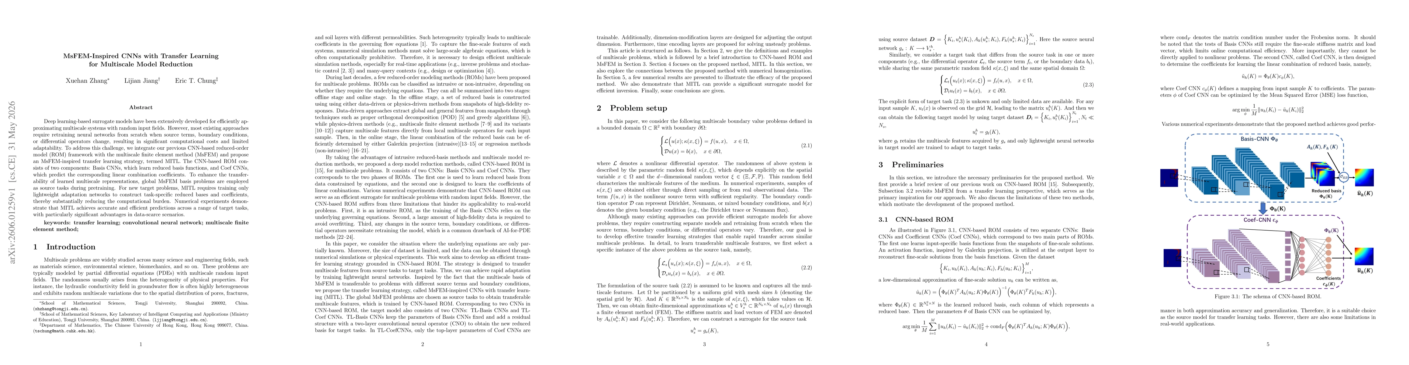 Thumbnail for MsFEM-Inspired CNNs with Transfer Learning for Multiscale Model Reduction