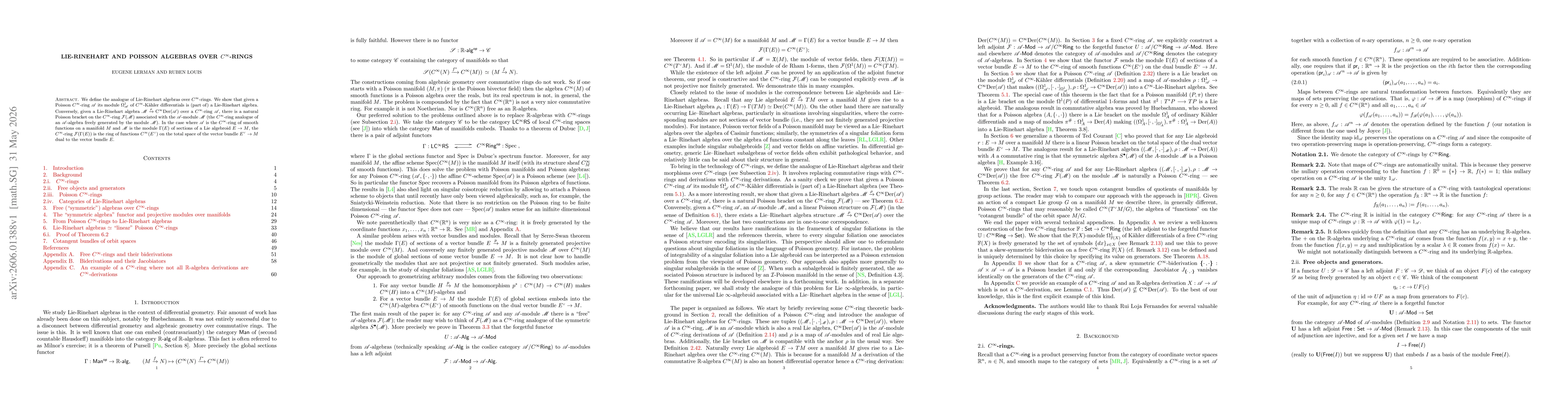Thumbnail for Lie-Rinehart and Poisson algebras over $C^\infty$-ring