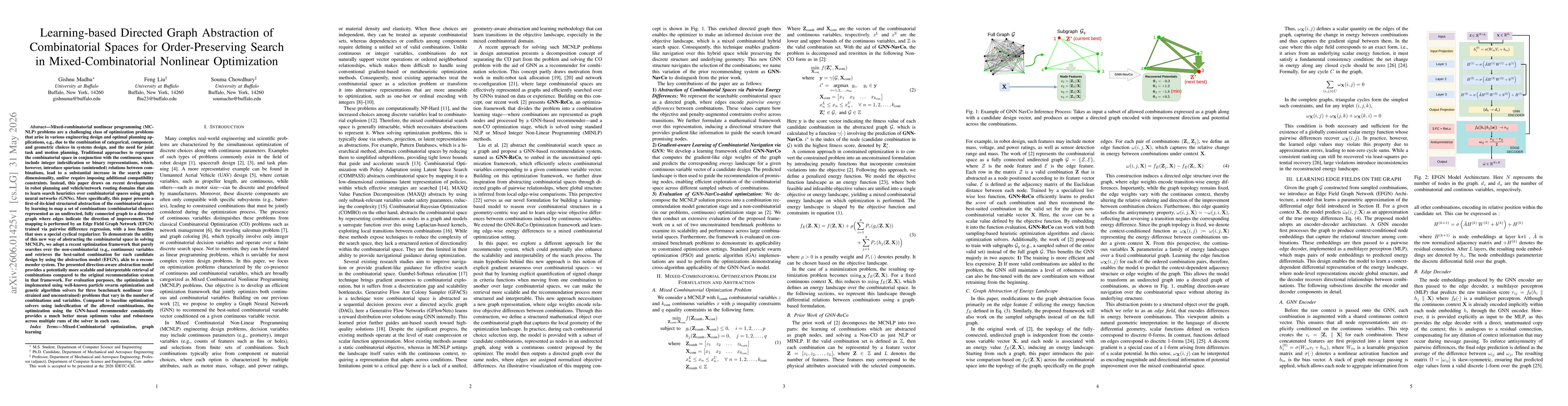 Thumbnail for Learning-based Directed Graph Abstraction of Combinatorial Spaces for Order-Preserving Search in Mixed-Combinatorial Nonlinear Optimization