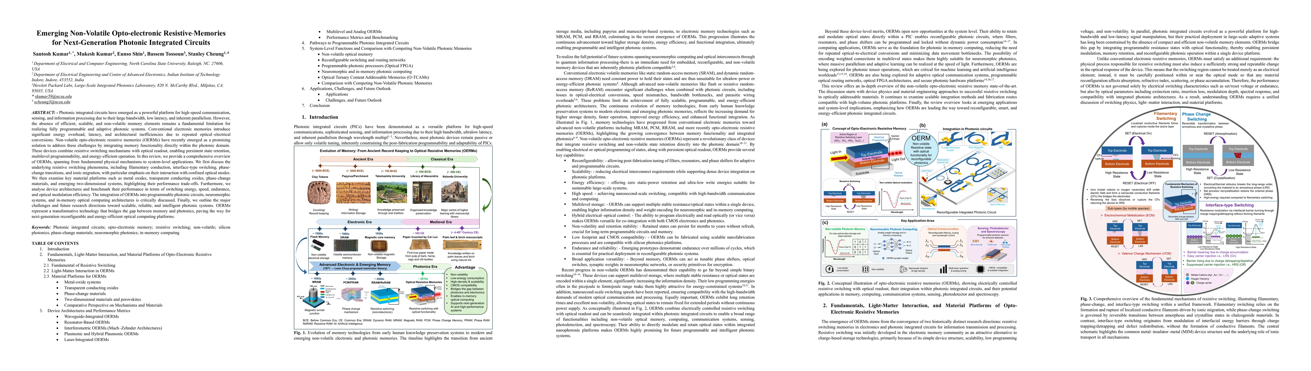 Thumbnail for Emerging Non-Volatile Opto-electronic Resistive Memories for Next-Generation Photonic Integrated Circuits