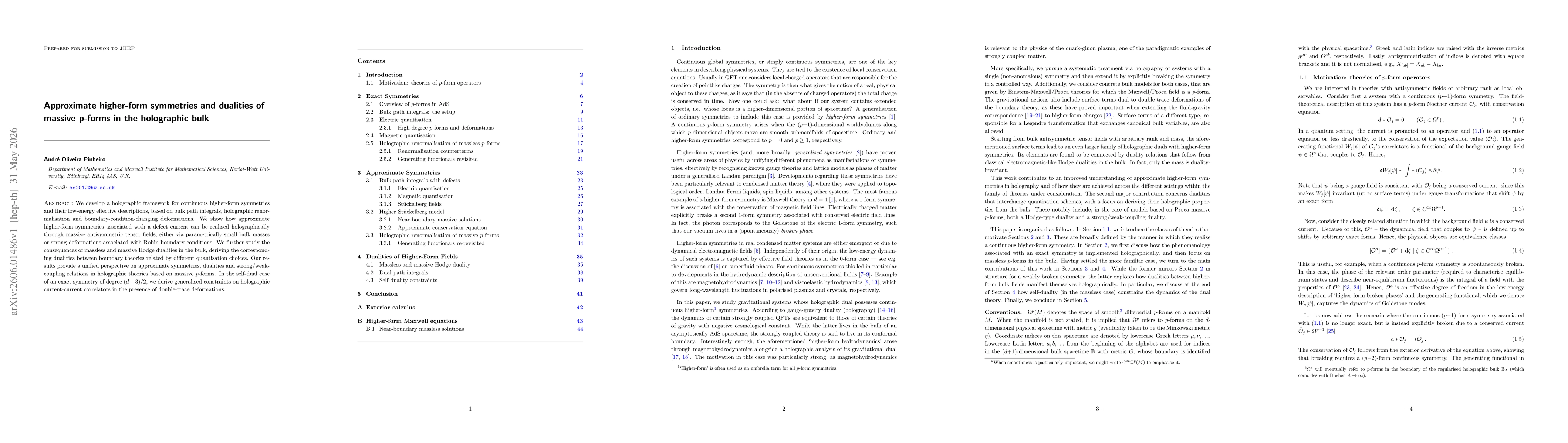 Thumbnail for Approximate higher-form symmetries and dualities of massive p-forms in the holographic bulk