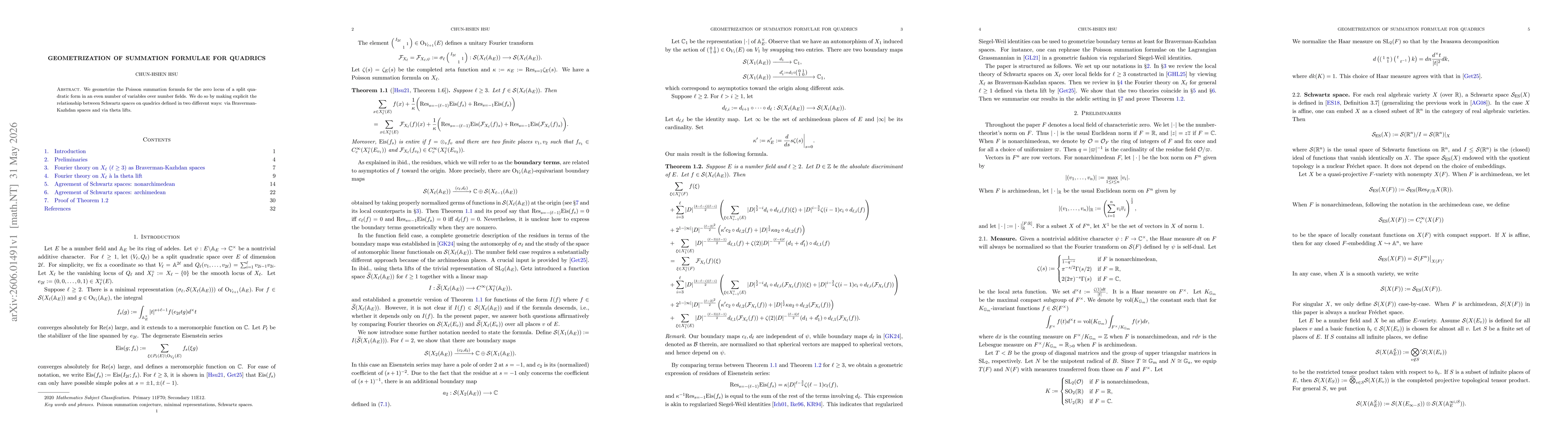 Thumbnail for Geometrization of summation formulae for quadrics