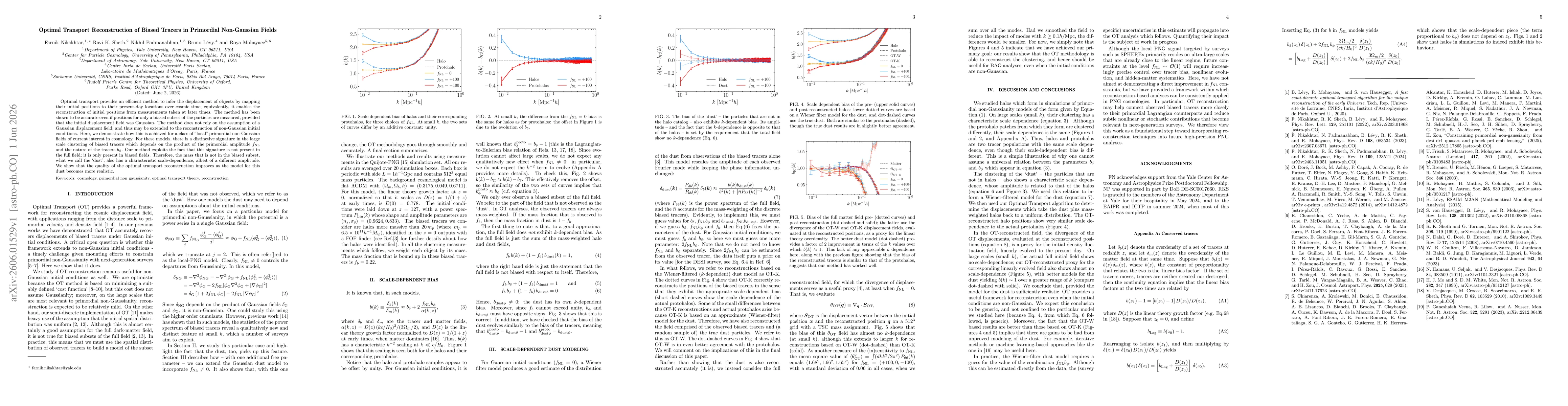 Thumbnail for Optimal Transport Reconstruction of Biased Tracers in Primordial Non-Gaussian Fields