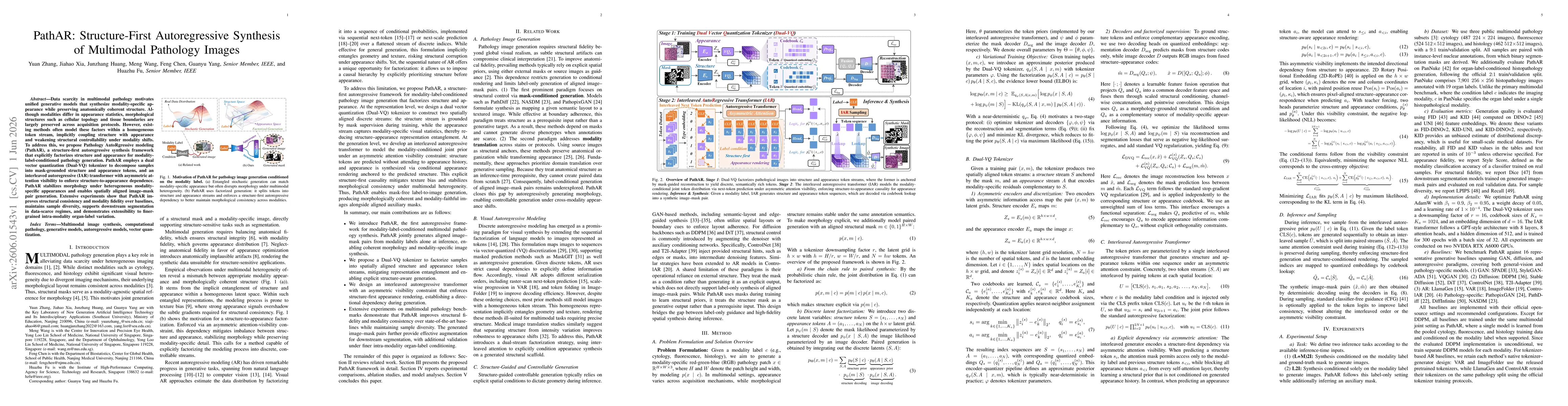 Thumbnail for PathAR: Structure-First Autoregressive Synthesis of Multimodal Pathology Images