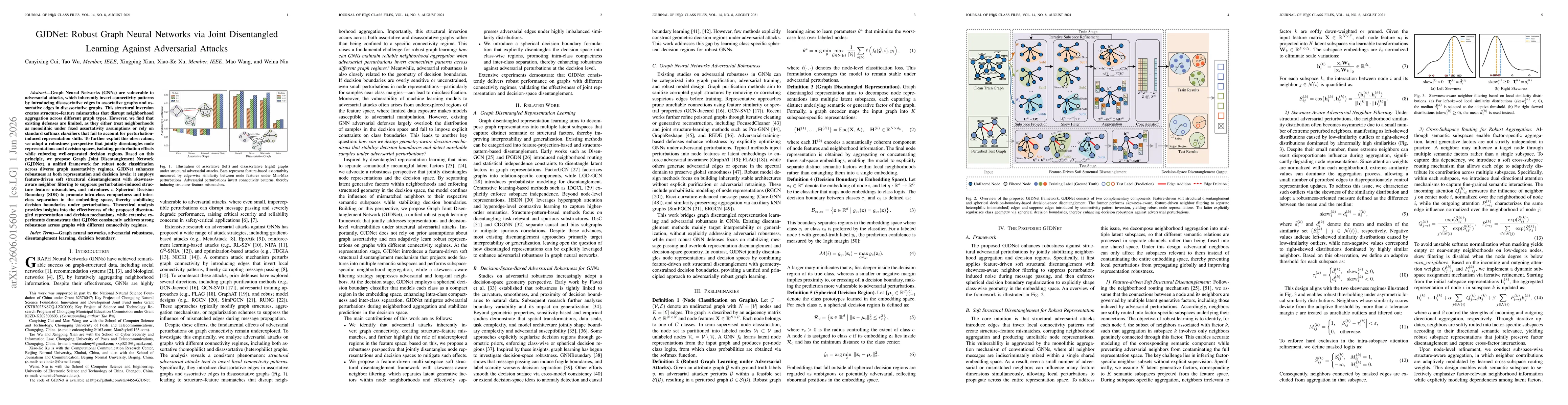 Thumbnail for GJDNet: Robust Graph Neural Networks via Joint Disentangled Learning Against Adversarial Attacks