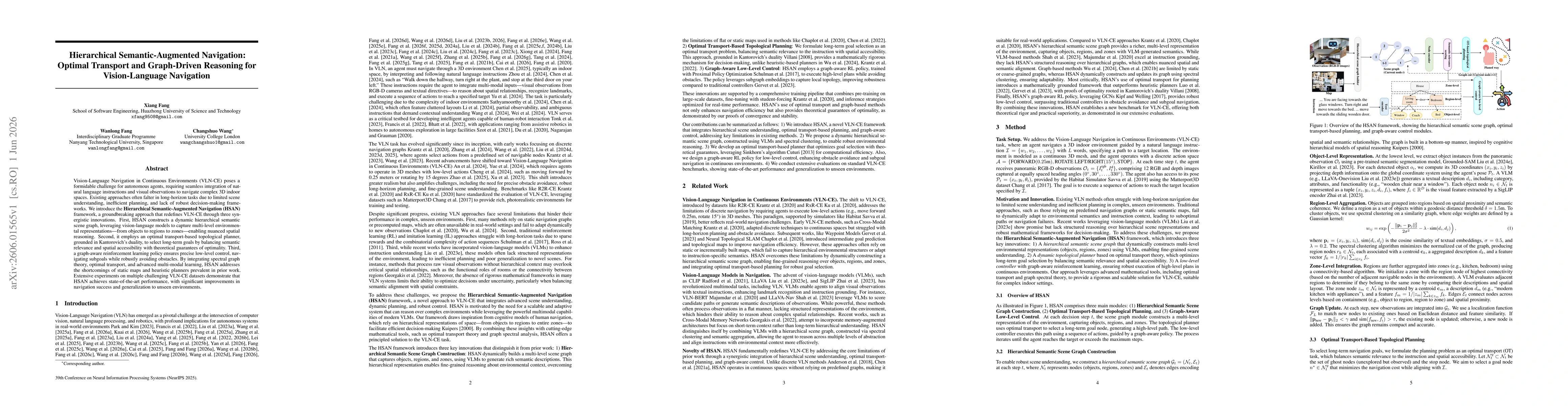 Thumbnail for Hierarchical Semantic-Augmented Navigation: Optimal Transport and Graph-Driven Reasoning for Vision-Language Navigation