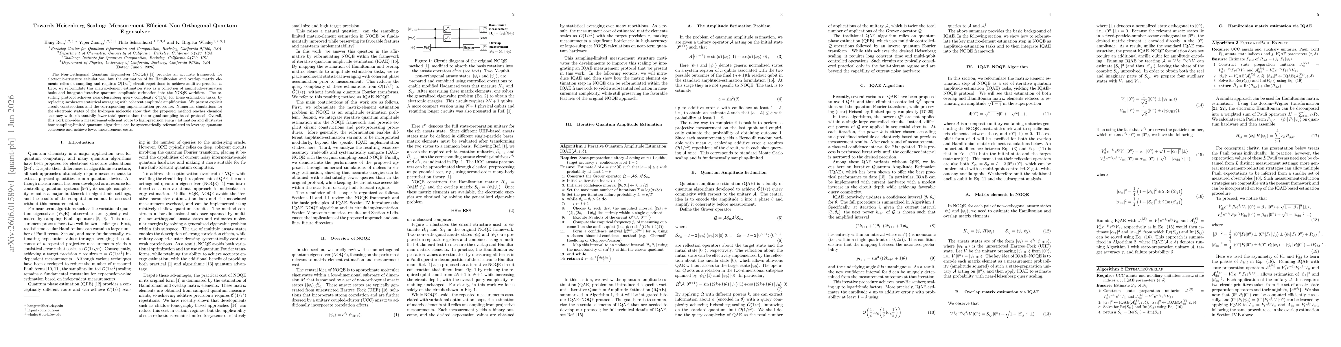Thumbnail for Towards Heisenberg Scaling: Measurement-Efficient Non-Orthogonal Quantum Eigensolver