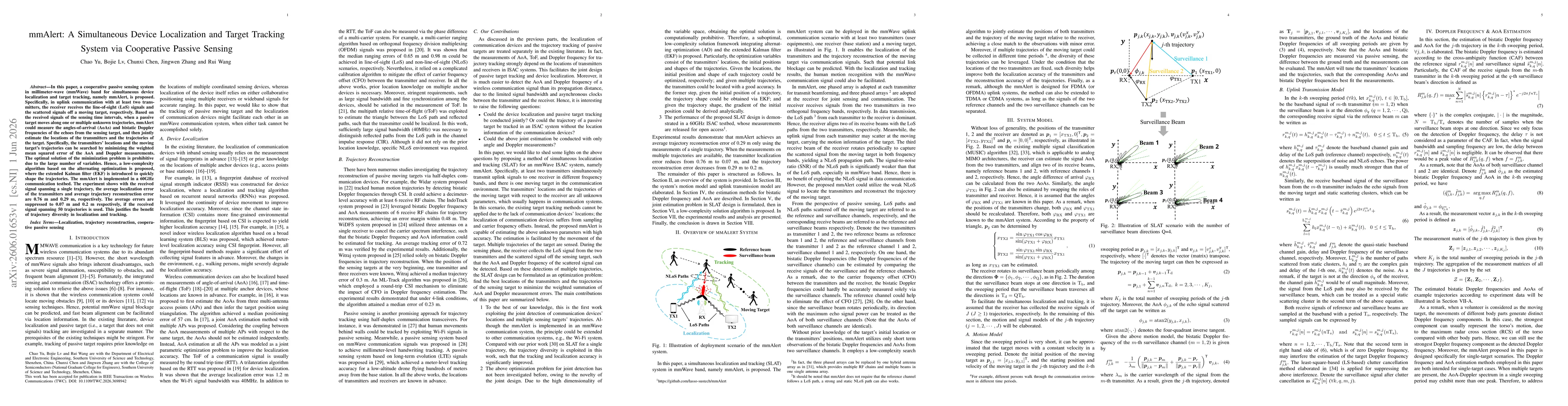 Thumbnail for mmAlert: A Simultaneous Device Localization and Target Tracking System via Cooperative Passive Sensing