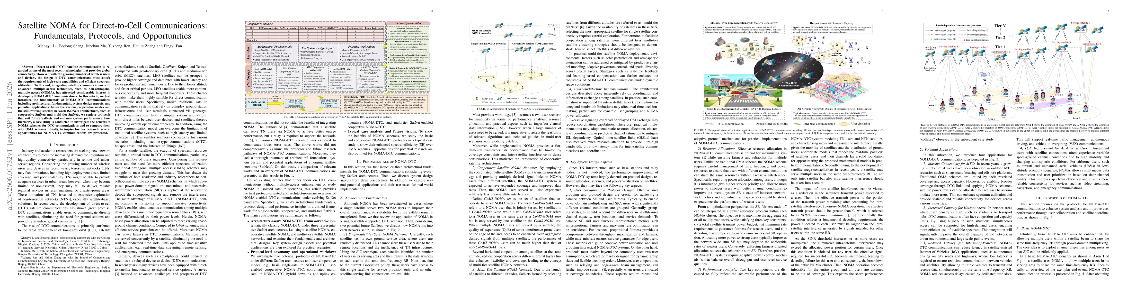 Thumbnail for Satellite NOMA for Direct-to-Cell Communications: Fundamentals, Protocols, and Opportunities