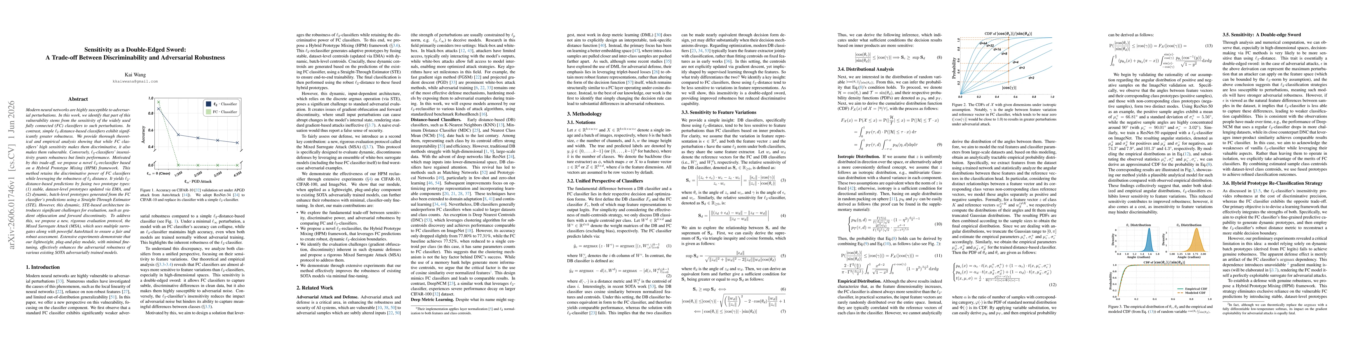 Thumbnail for Sensitivity as a Double-Edged Sword: A Trade-off Between Discriminability and Adversarial Robustness