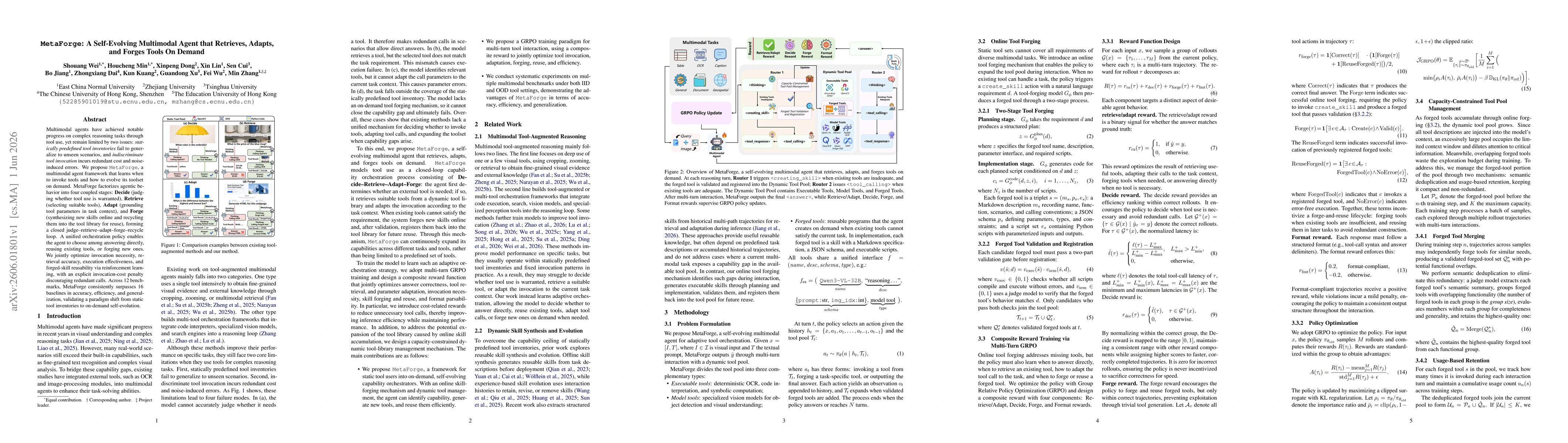 Thumbnail for MetaForge: A Self-Evolving Multimodal Agent that Retrieves, Adapts, and Forges Tools On Demand