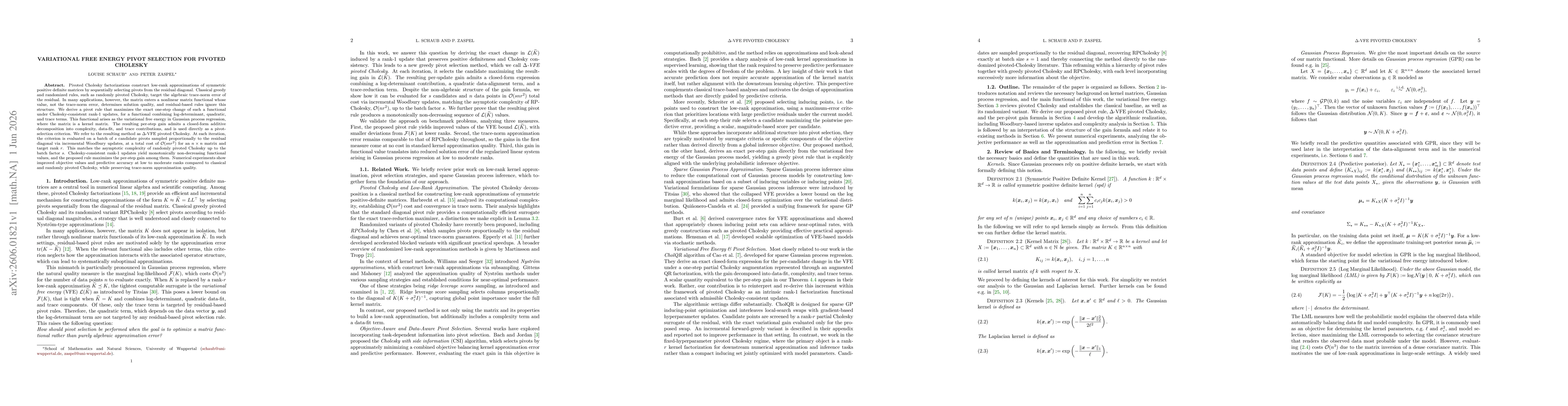 Thumbnail for Variational Free Energy Pivot Selection for Pivoted Cholesky