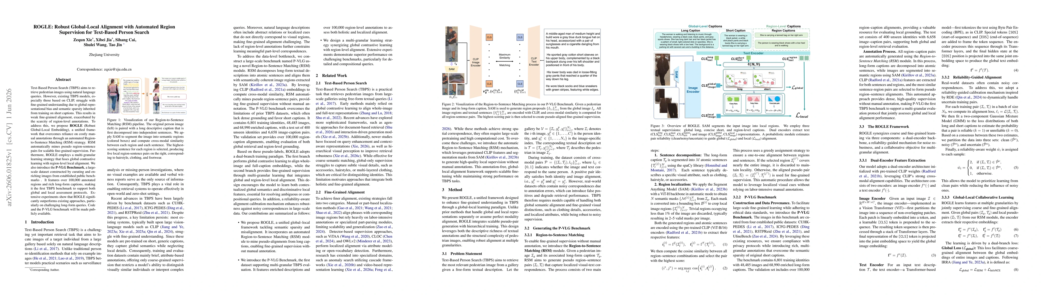 Thumbnail for ROGLE: Robust Global-Local Alignment with Automated Region Supervision for Text-Based Person Search