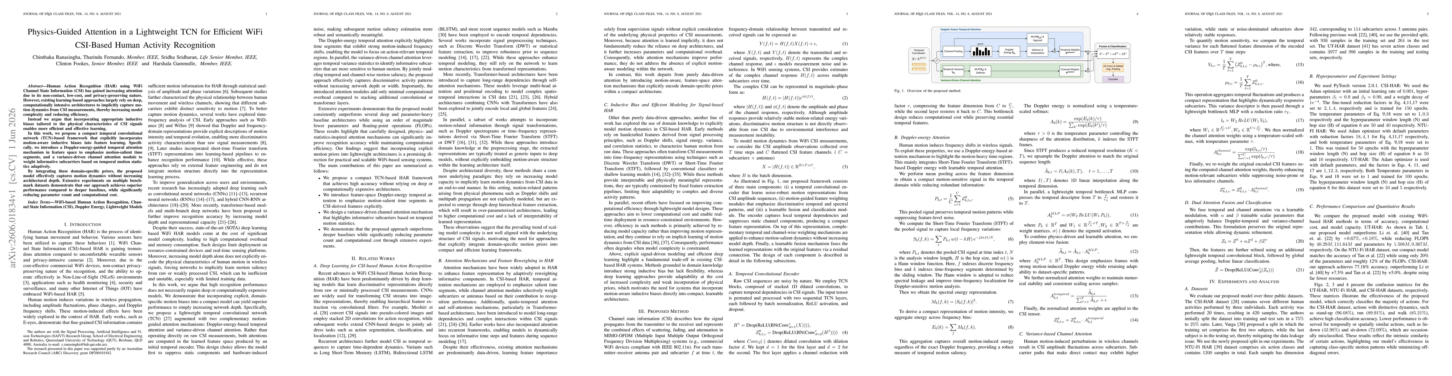 Thumbnail for Physics-Guided Attention in a Lightweight TCN for Efficient WiFi CSI-Based Human Activity Recognition