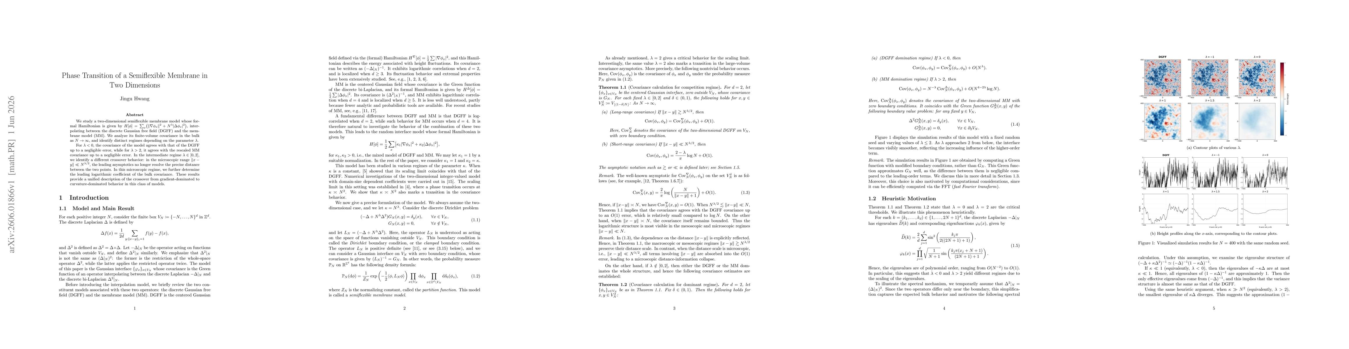 Thumbnail for Phase Transition of a Semiflexible Membrane in Two Dimensions