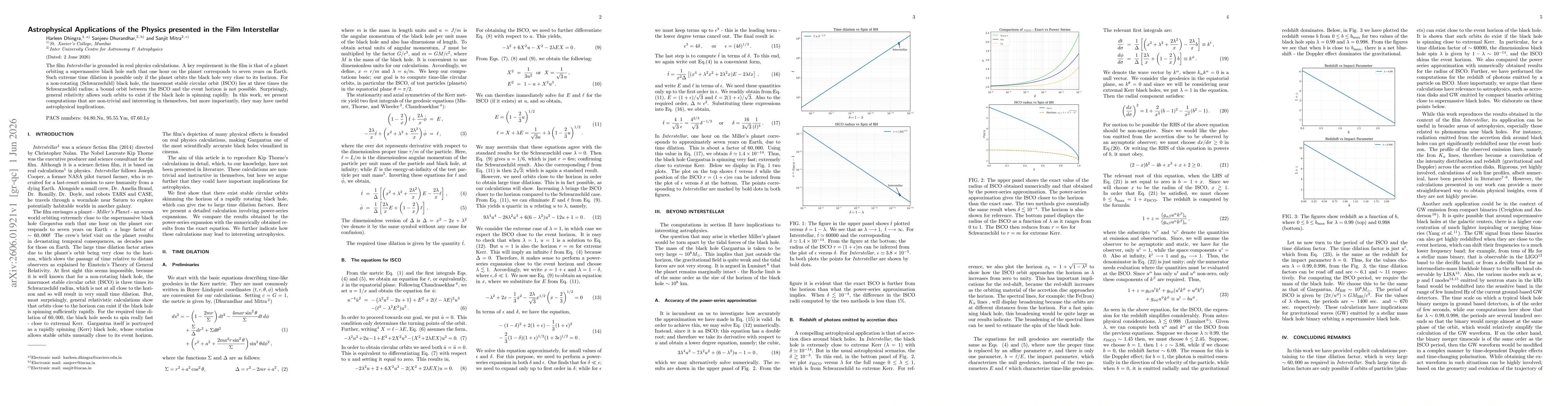 Thumbnail for Astrophysical Applications of the Physics presented in the Film Interstellar