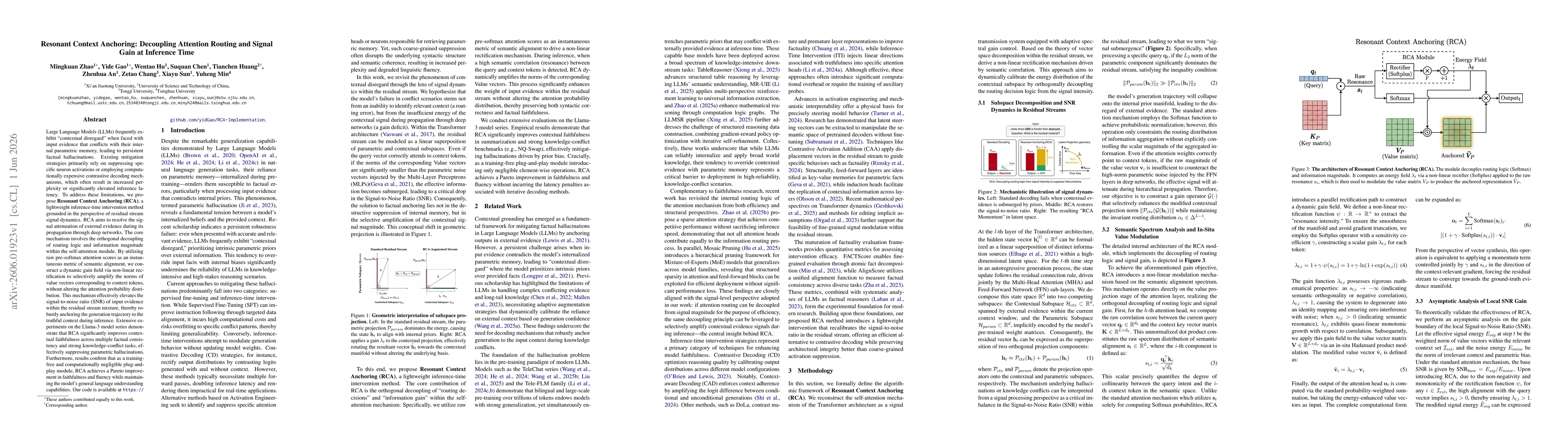 Thumbnail for Resonant Context Anchoring: Decoupling Attention Routing and Signal Gain at Inference Time