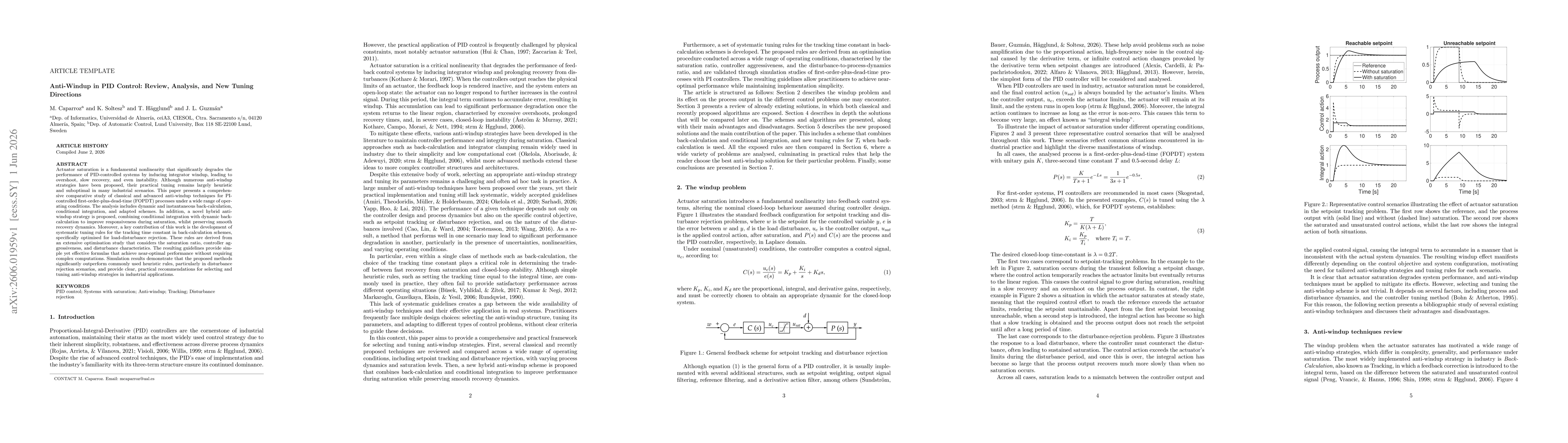 Thumbnail for Anti-Windup in PID Control: Review, Analysis, and New Tuning Directions