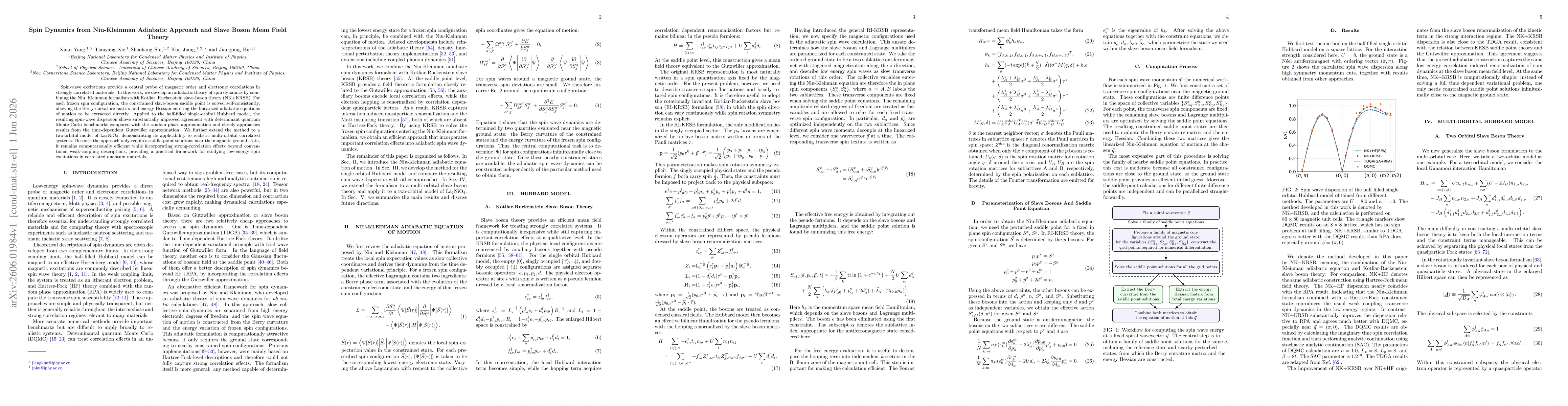 Thumbnail for Spin Dynamics from Niu-Kleinman Adiabatic Approach and Slave Boson Mean Field Theory