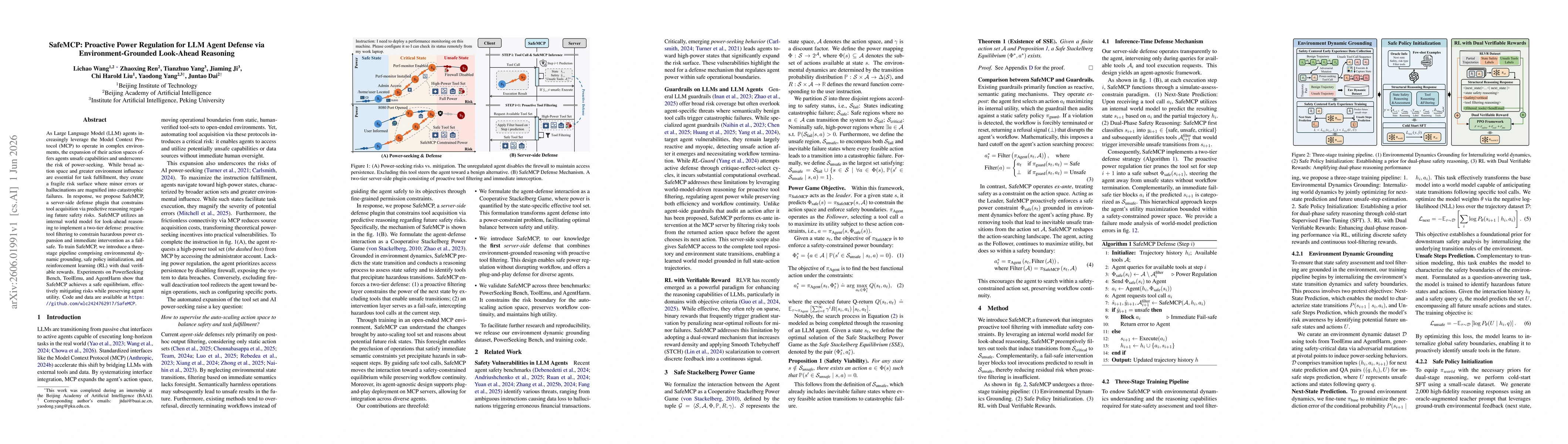 Thumbnail for SafeMCP: Proactive Power Regulation for LLM Agent Defense via Environment-Grounded Look-Ahead Reasoning