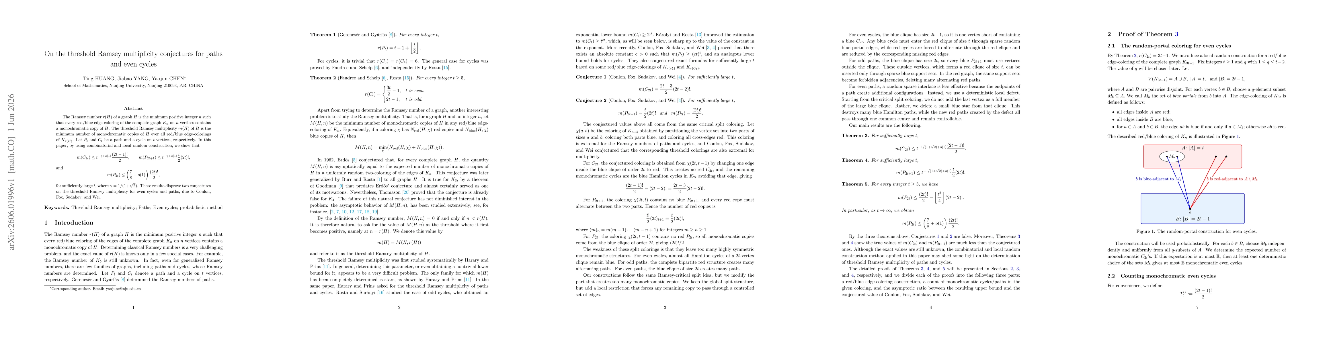 Thumbnail for On the threshold Ramsey multiplicity conjectures for paths and even cycles