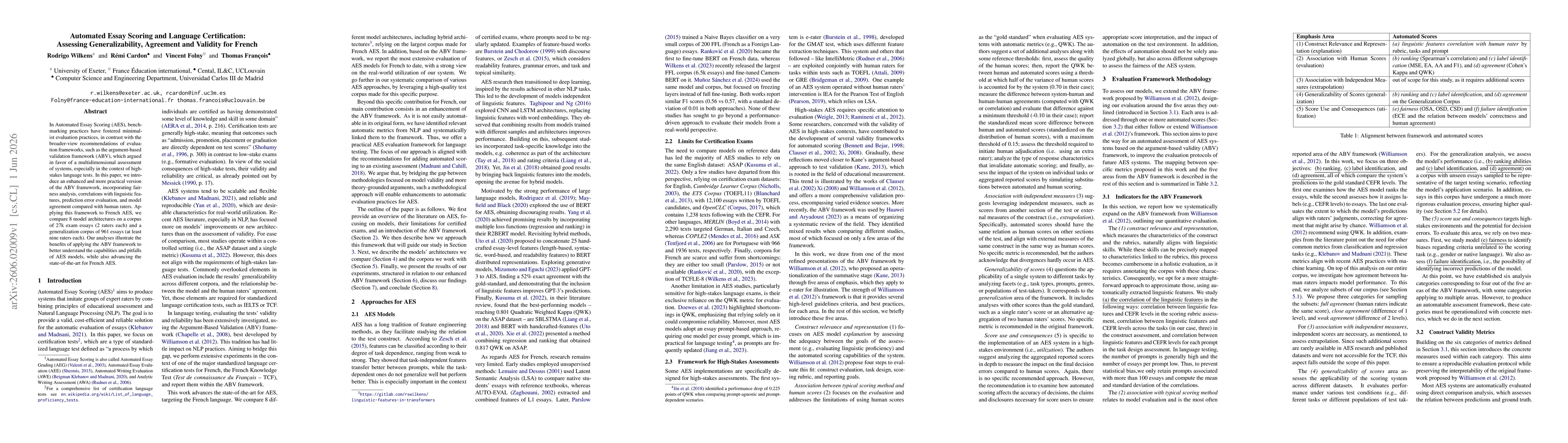 Thumbnail for Automated Essay Scoring and Language Certification: Assessing Generalizability, Agreement and Validity for French