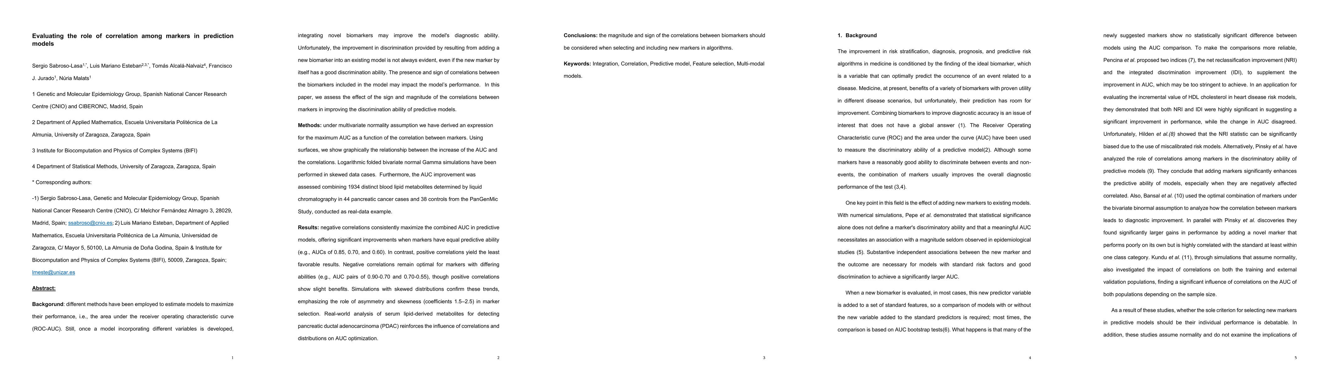 Thumbnail for Evaluating the role of correlation among markers in prediction models