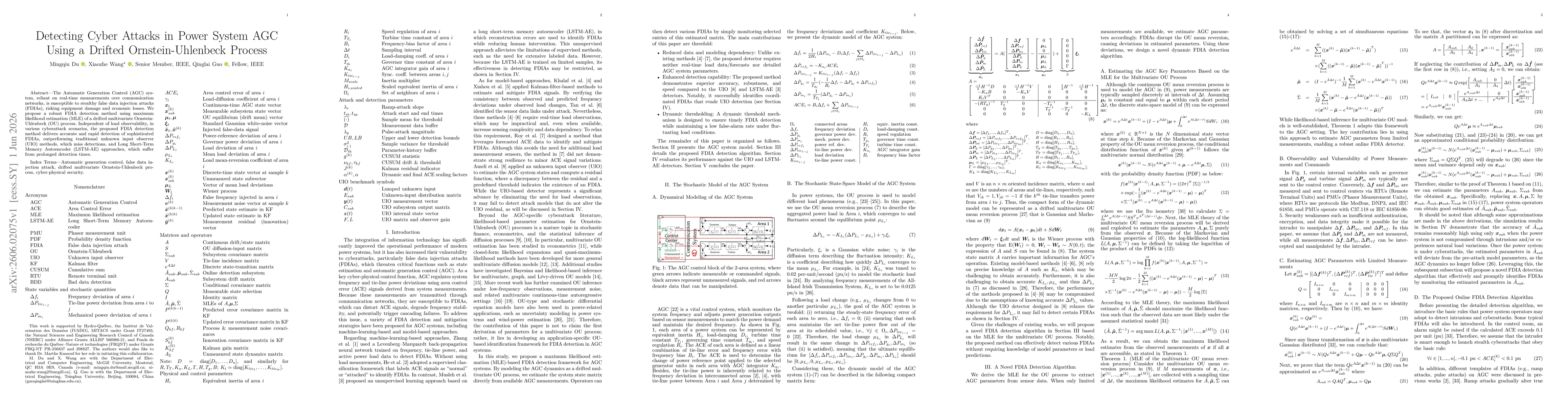 Thumbnail for Detecting Cyber Attacks in Power System AGC Using a Drifted Ornstein-Uhlenbeck Process