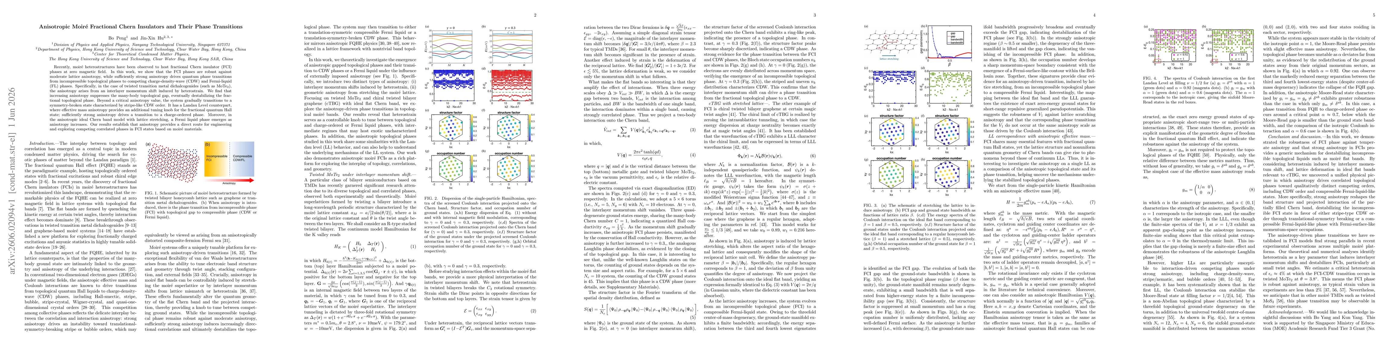 Thumbnail for Anisotropic Moiré Fractional Chern Insulators and Their Phase Transitions