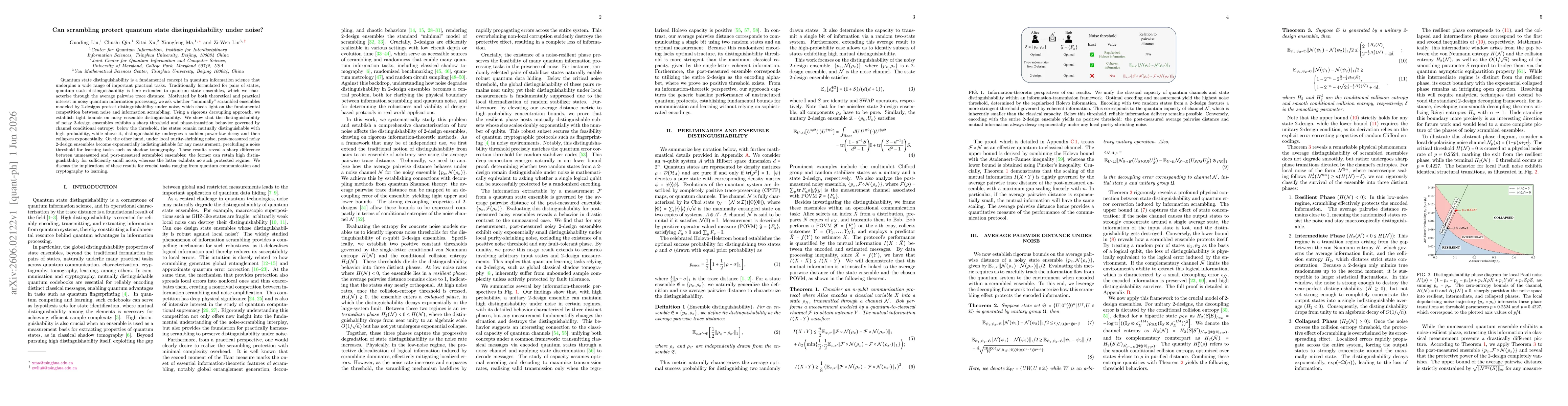 Thumbnail for Can scrambling protect quantum state distinguishability under noise?