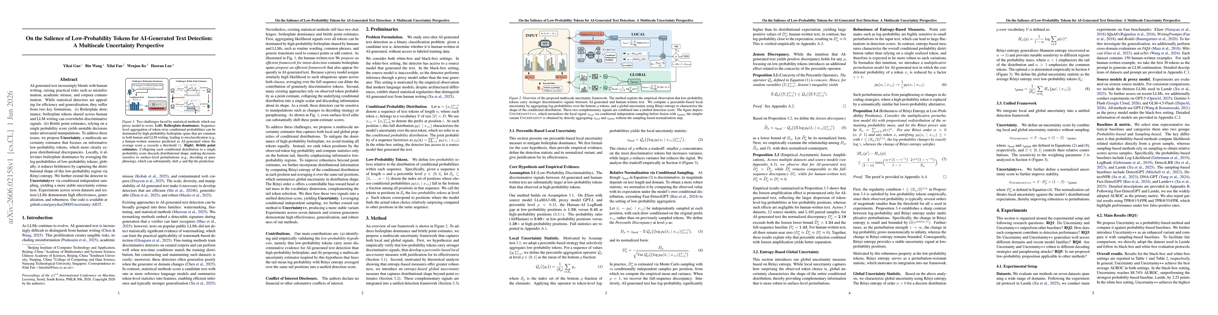 Thumbnail for On the Salience of Low-Probability Tokens for AI-Generated Text Detection: A Multiscale Uncertainty Perspective