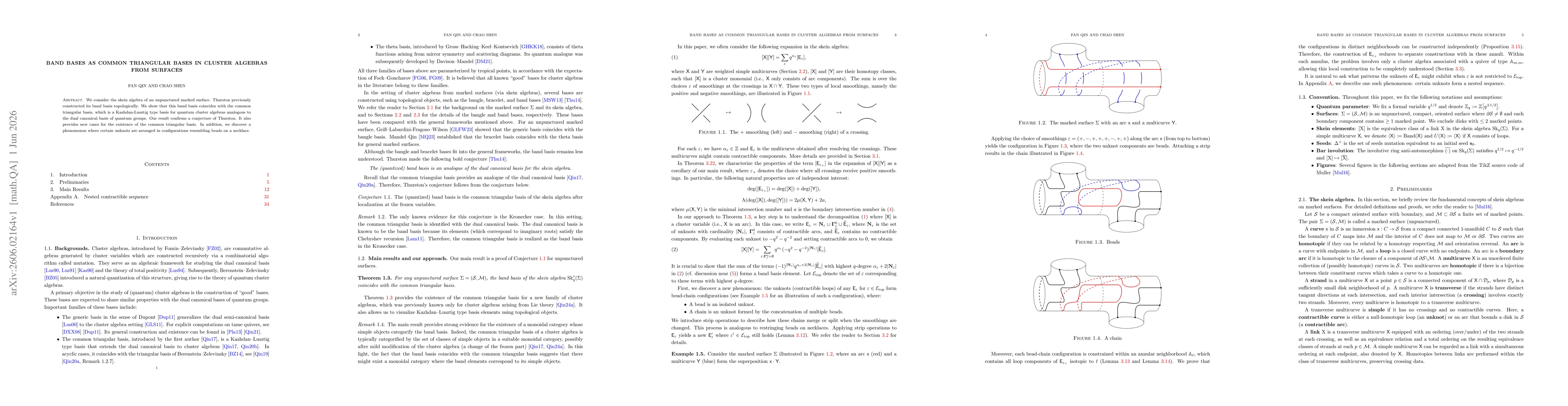 Thumbnail for Band Bases as Common Triangular Bases in Cluster Algebras from Surfaces