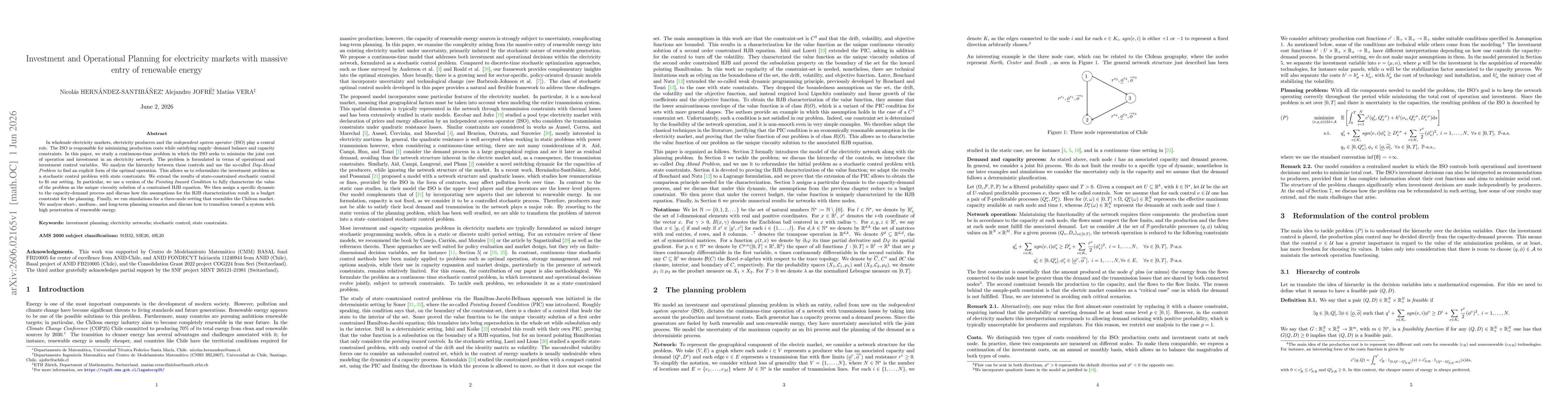 Thumbnail for Investment and Operational Planning for electricity markets with massive entry of renewable energy