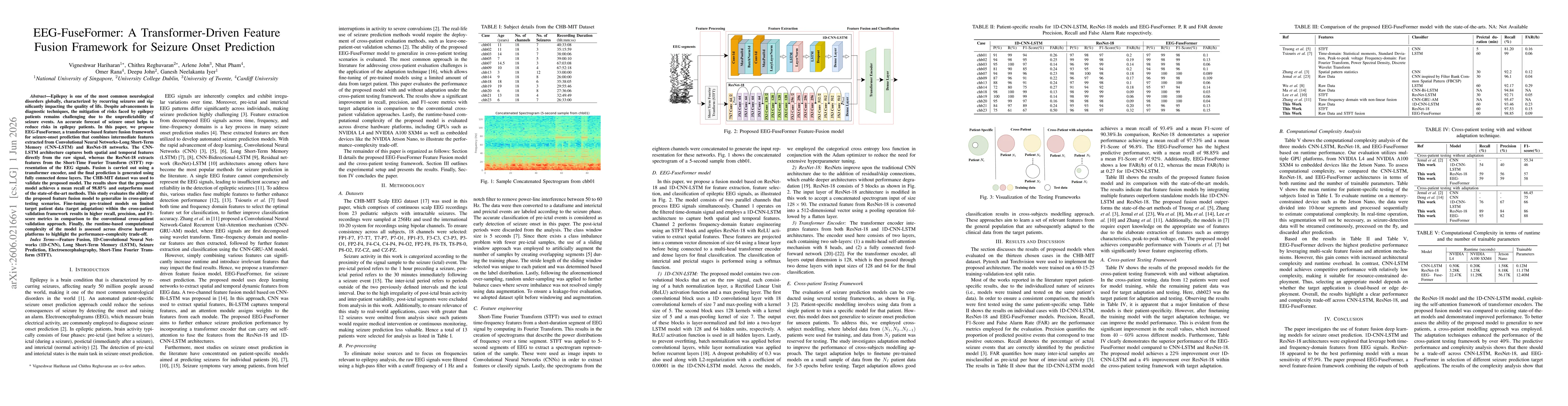 Thumbnail for EEG-FuseFormer: A Transformer-Driven Feature Fusion Framework for Seizure Onset Prediction
