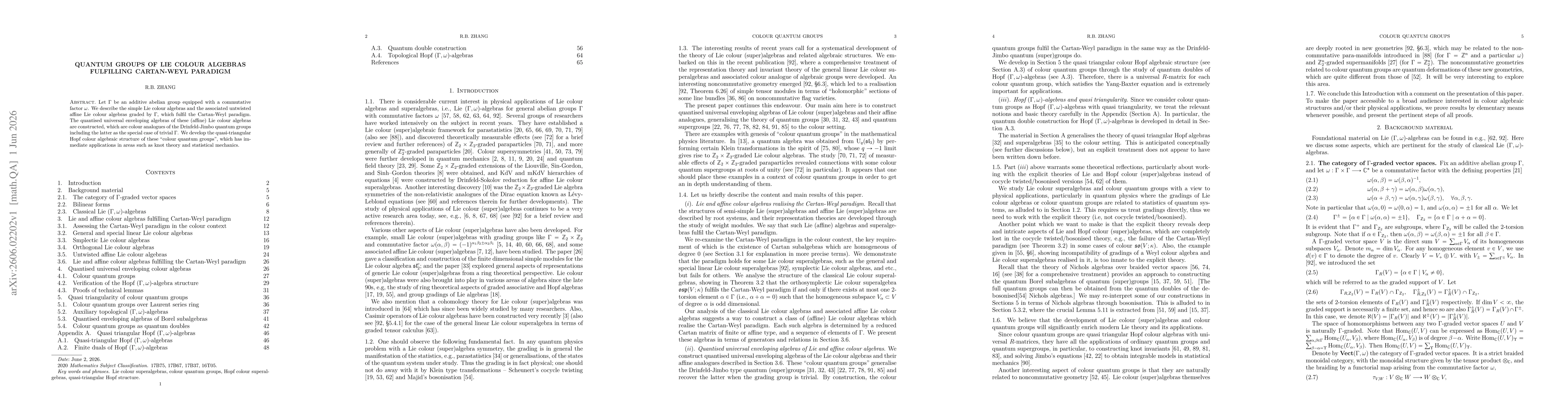 Thumbnail for Quantum groups of Lie colour algebras fulfilling Cartan-Weyl paradigm