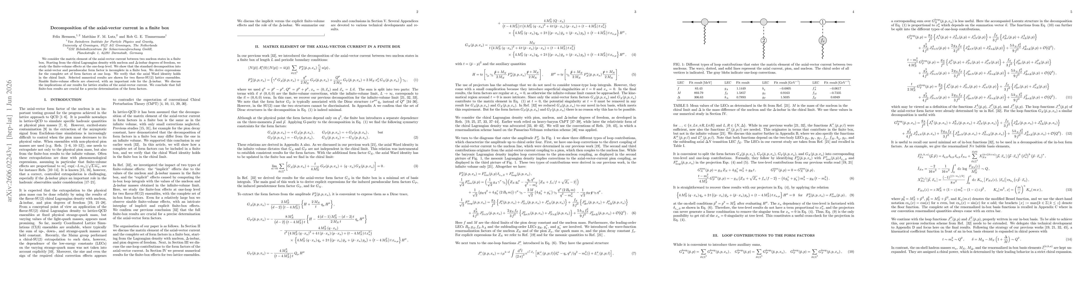 Thumbnail for Decomposition of the axial-vector current in a finite box