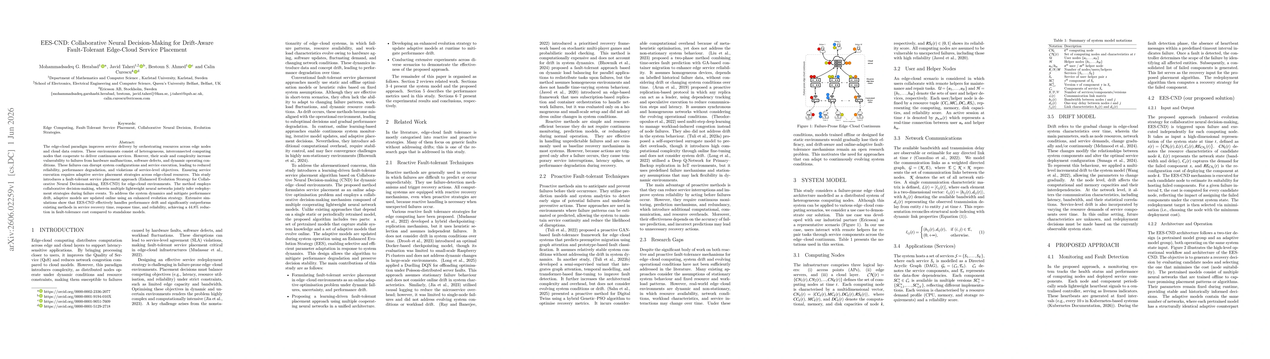 Thumbnail for EES-CND: Collaborative Neural Decision-Making for Drift-Aware Fault-Tolerant Edge-Cloud Service Placement