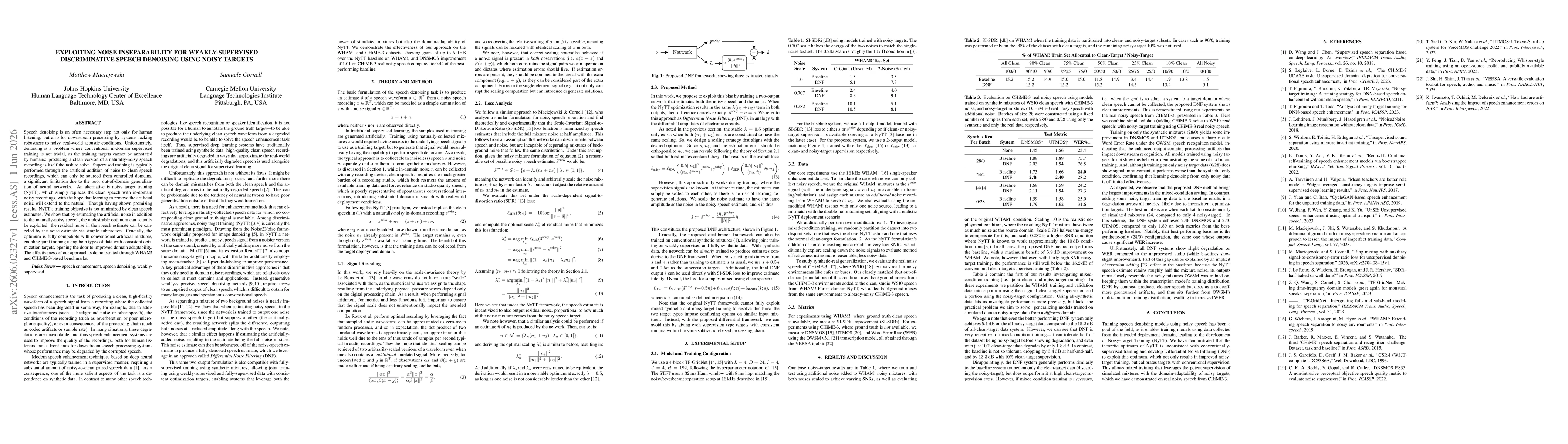Thumbnail for Exploiting Noise Inseparability for Weakly-Supervised Discriminative Speech Denoising Using Noisy Targets