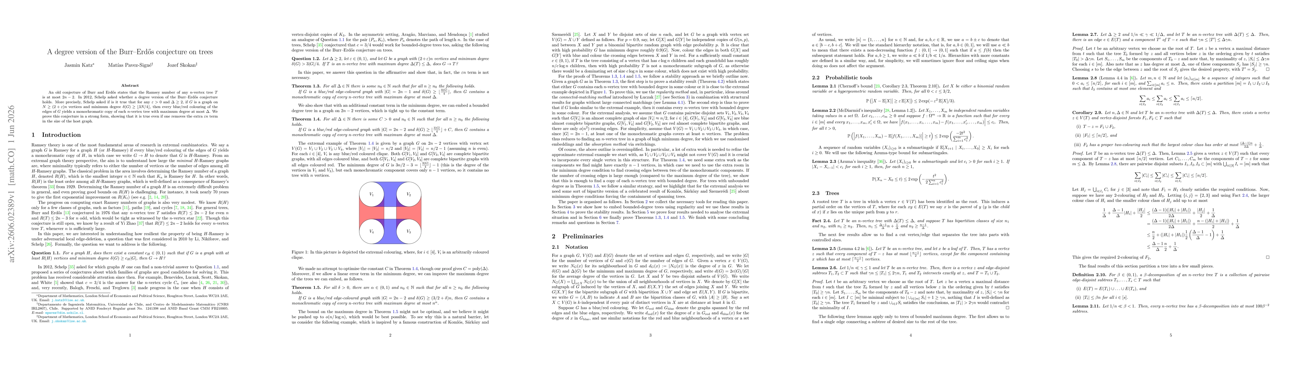 Thumbnail for A degree version of the Burr-Erdős conjecture on trees