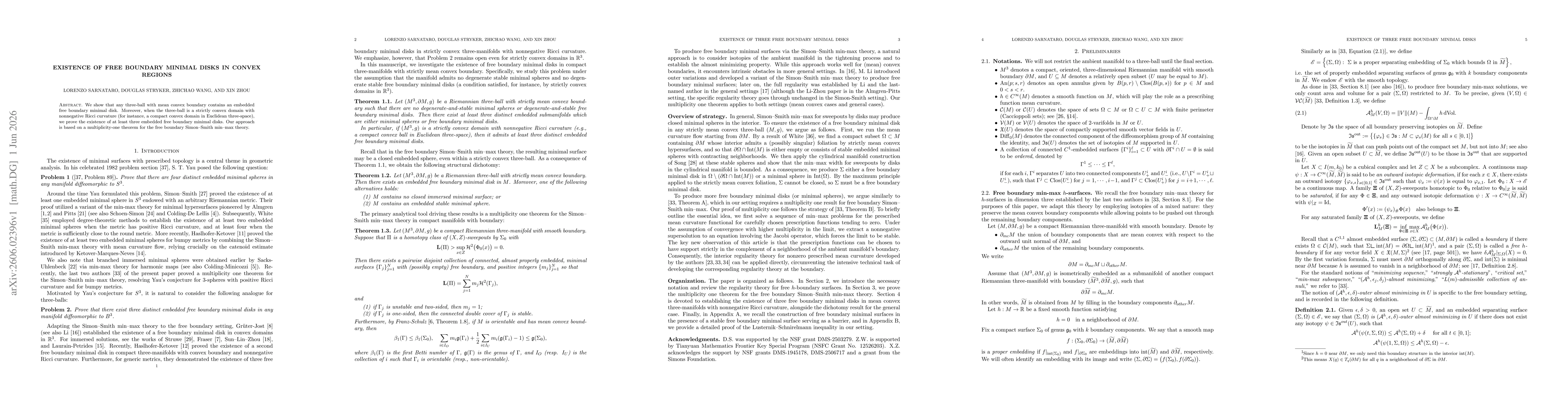 Thumbnail for Existence of free boundary minimal disks in convex regions