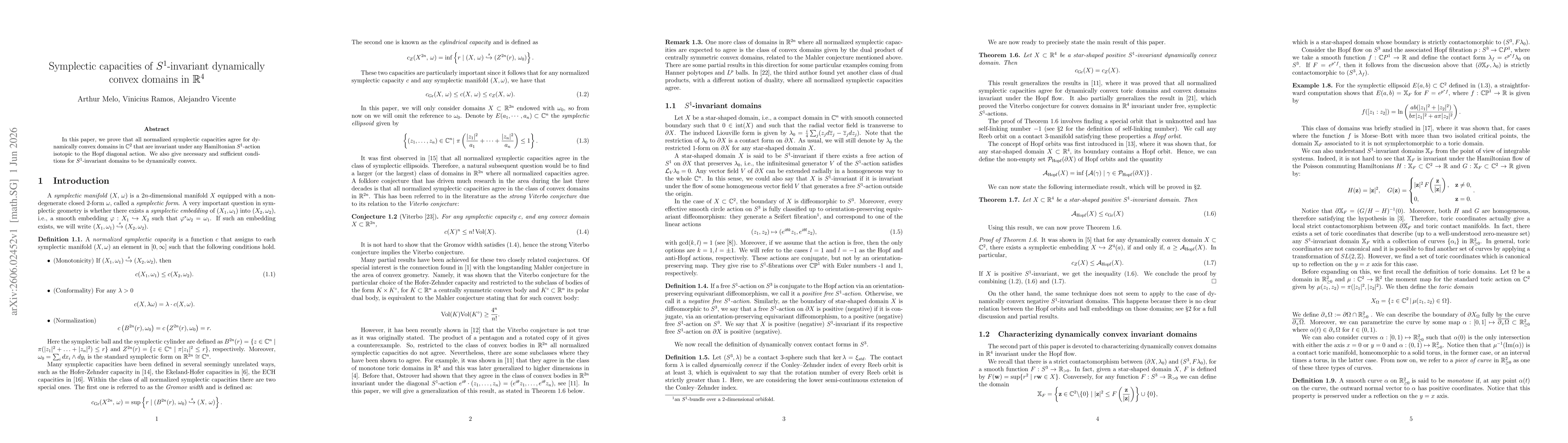 Thumbnail for Symplectic capacities of $S^1$-invariant dynamically convex domains in $\mathbb{R}^4$