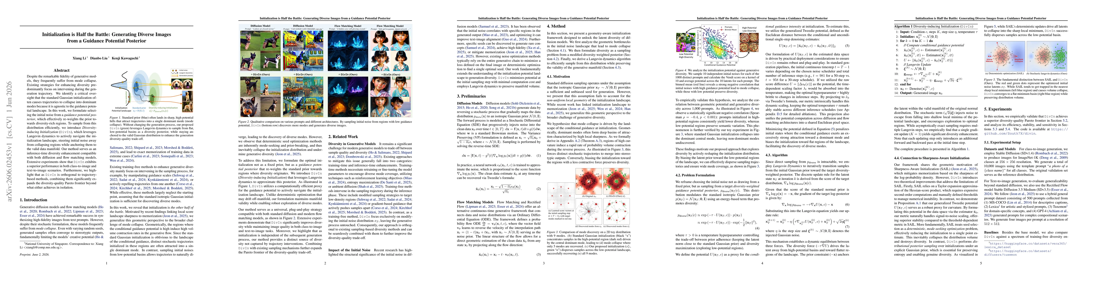 Thumbnail for Initialization is Half the Battle: Generating Diverse Images from a Guidance Potential Posterior