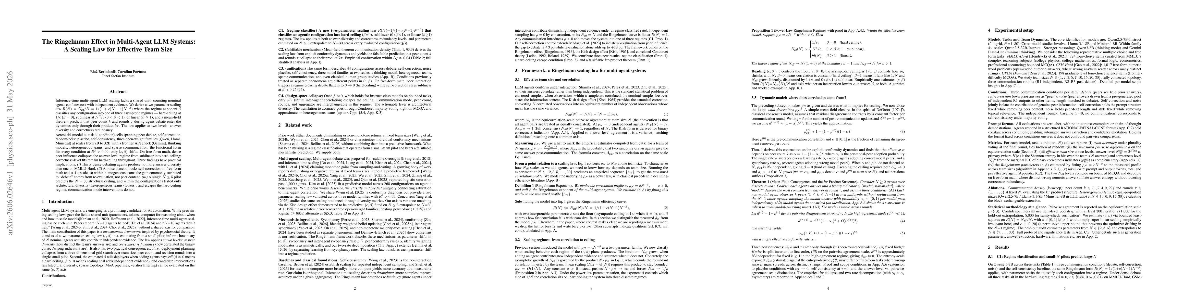 Thumbnail for The Ringelmann Effect in Multi-Agent LLM Systems: A Scaling Law for Effective Team Size