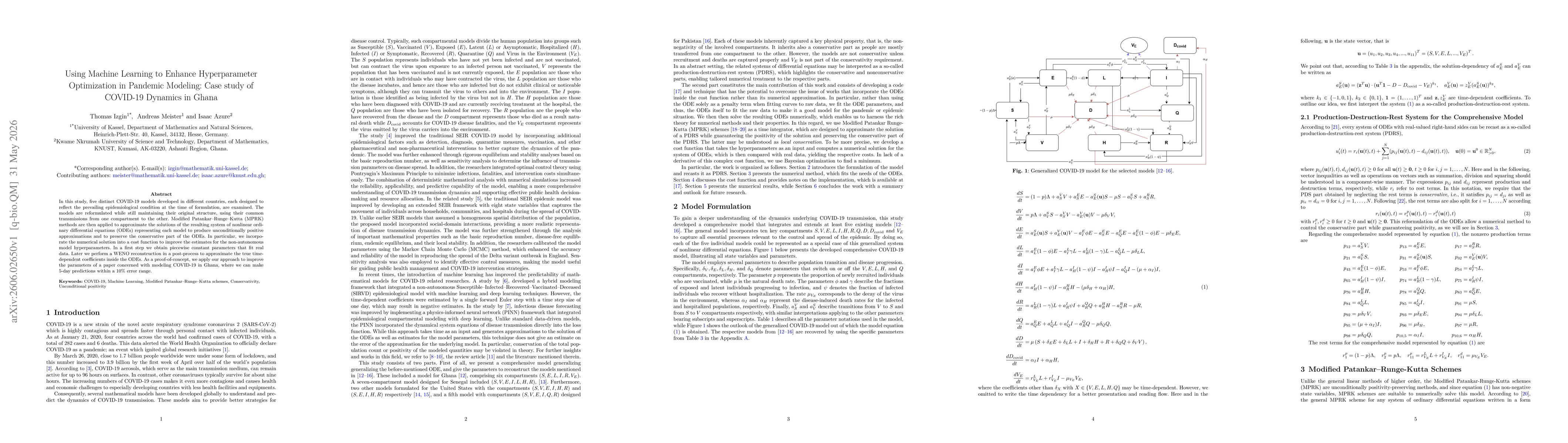 Thumbnail for Using Machine Learning to Enhance Hyperparameter Optimization in Pandemic Modeling: Case study of COVID-19 Dynamics in Ghana
