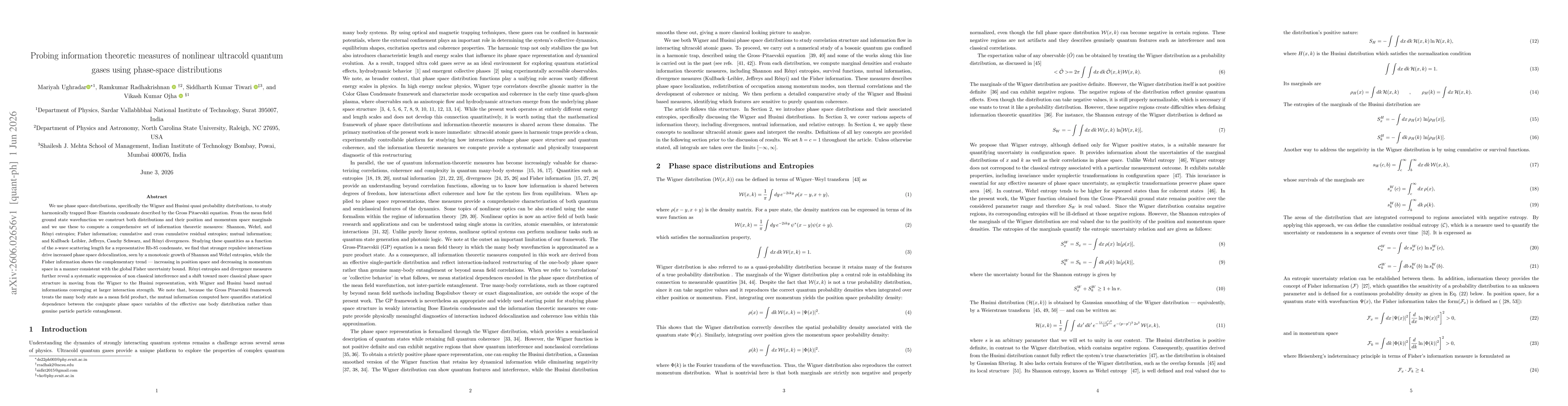 Thumbnail for Probing information theoretic measures of nonlinear ultracold quantum gases using phase-space distributions