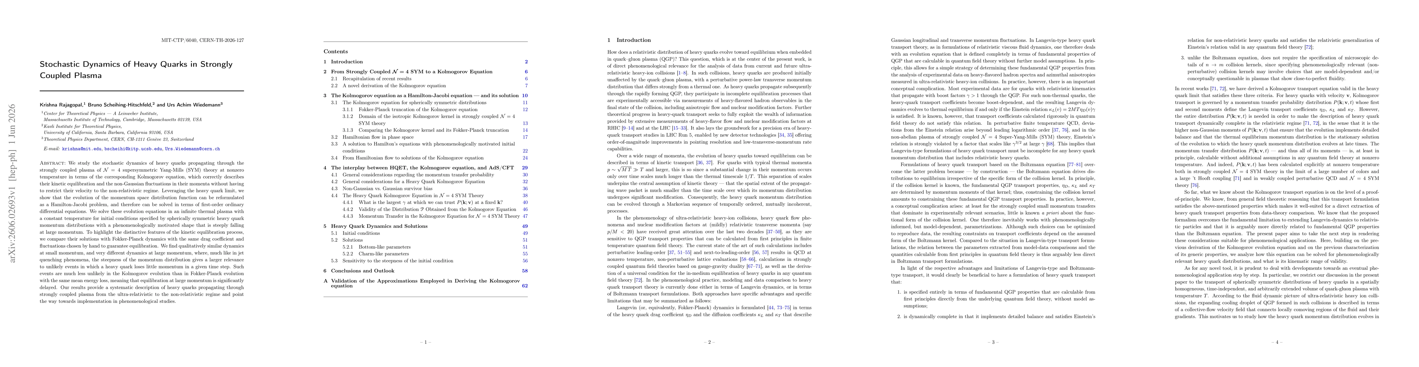 Thumbnail for Stochastic Dynamics of Heavy Quarks in Strongly Coupled Plasma