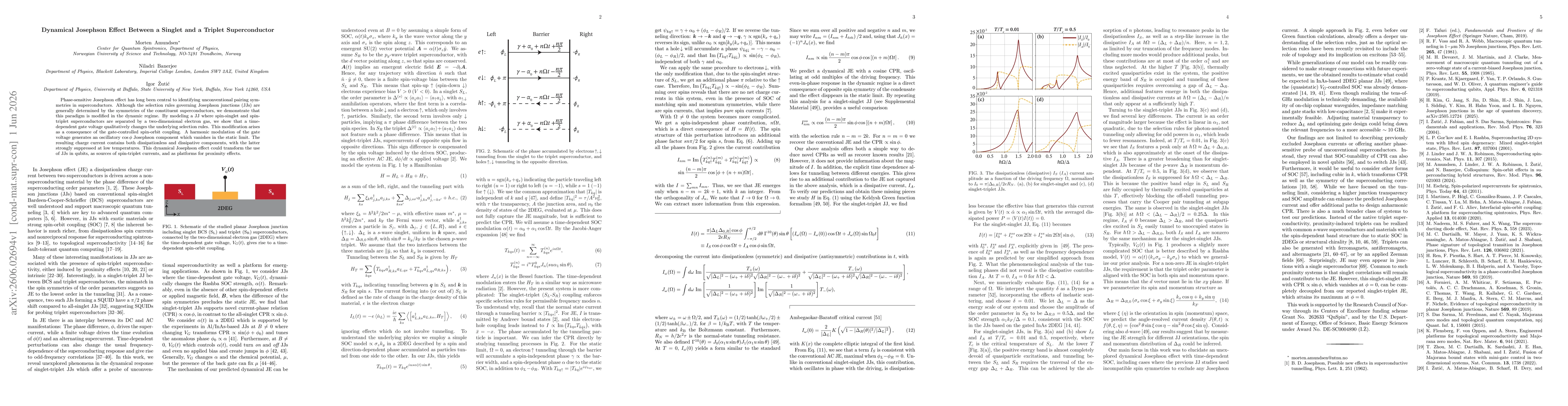 Thumbnail for Dynamical Josephson Effect Between a Singlet and a Triplet Superconductor
